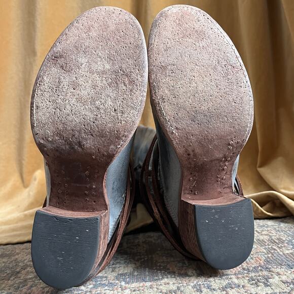 Freebird COAL Gray Lace-Up Back Knee High Boots Leather Size 8 - Picture 9 of 12